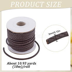 1 рулон круглых плетеных шнуров из коровьей кожи WL-SC0001-01B