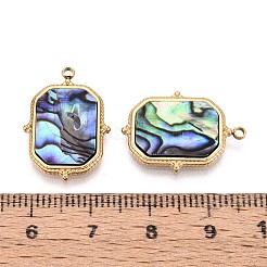 Прямоугольные подвески из натуральных ракушек пауа&nbsp;STAS-T071-21G