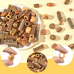 100 шт. 10 стиля акриловые бусины с имитацией дерева&nbsp;SACR-SC0001-52