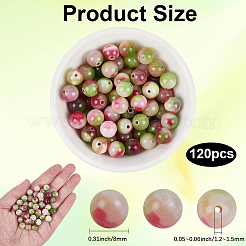 120 шт. нити бусин из натурального персидского нефрита&nbsp;G-PA0001-35