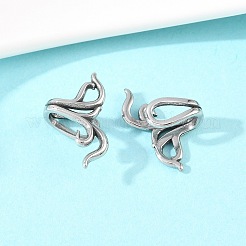 Серьги из нержавеющей стали Plant 316&nbsp;AJEW-C044-10AS