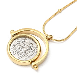 Ионное покрытие (ip) 304 нержавеющая сталь вращающиеся александровские подвески ожерелья&nbsp;NJEW-K259-07G