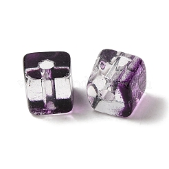 Двухцветные прозрачные стеклянные бусины&nbsp;LS-X1-GLAA-NH0001-03E