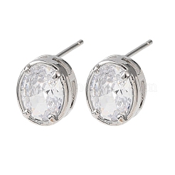 Серьги-гвоздики из циркония&nbsp;EJEW-C174-02E-P