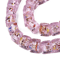 Бусины ручной работы бусины серебряной фольгой&nbsp;FOIL-N004-01A-07