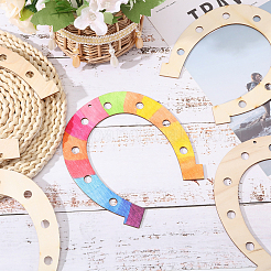 Подкова деревянная подвеска украшения&nbsp;WOOD-WH034-90