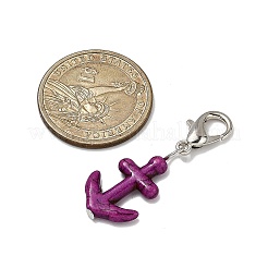 Подвесные украшения в виде якоря из синтетической бирюзы&nbsp;HJEW-JM04324