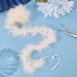 1 шт. боа из перьев индейки для танцев&nbsp;AJEW-GF0012-31A