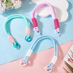 3 шт. 3-цветный полиэстеровый шнур для телефона&nbsp;AJEW-TA0002-69