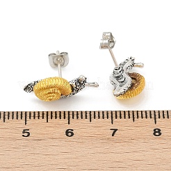 Двухцветные серьги-гвоздики из сплава&nbsp;EJEW-D312-01ASG