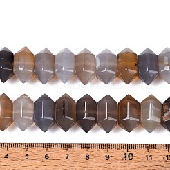 Серые натуральные бусины из агата &nbsp;G-T142-56