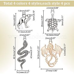 64шт 16 стиля подвески из сплава в тибетском стиле&nbsp;FIND-AR0005-39