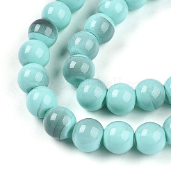 Выпечка окрашенные стеклянные бусины пряди&nbsp;DGLA-N013-8mm-04