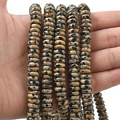 Природные яшмы далматин бисер нитей&nbsp;G-G329-A03-3x8mm