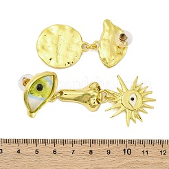 Серьги-гвоздики из сплава и смолы&nbsp;EJEW-M075-03G