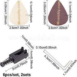 Седло для гитарного бриджа из сплава и пластика с пружинными винтами&nbsp;AJEW-FG0001-86
