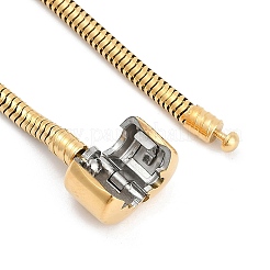 Браслеты-змейки из нержавеющей стали 304 для женщин и мужчин&nbsp;BJEW-M052-01G