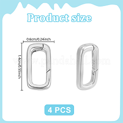 4 шт. 925 кольца-пружинки из стерлингового серебра&nbsp;FIND-GO0003-46C