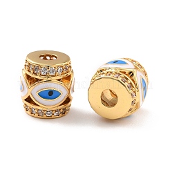 Настоящие 18k позолоченные латунные бусины из прозрачного кубического циркония с микропаве ZIRC-Z023-02