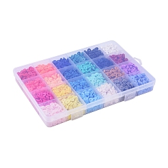 24 цвет бусин из полимерной глины ручной работы&nbsp;CLAY-X0011-01