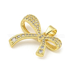 Подвеска с бантом из латуни&nbsp;KK-Z053-14G-04