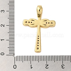 Подвески из латуни и прозрачного циркония с покрытием стойки&nbsp;KK-S372-23G