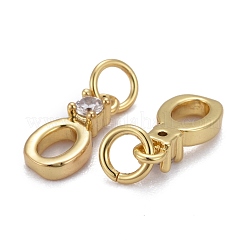 Латунные микропаве прозрачные подвески с фианитом&nbsp;ZIRC-Z011-35O