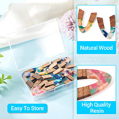 16 шт. подвески из 8-х цветов из смолы и ореха&nbsp;FIND-TA0006-36B