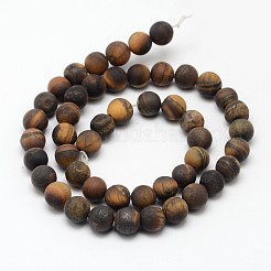 Природных тигровый глаз бисер нитей&nbsp;LS-G-D688-10mm
