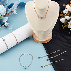 10шт 2 цвета регулируемый браслет из нержавеющей стали 304 изготовление&nbsp;STAS-GO0001-32