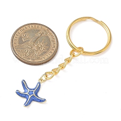 Латунные эмалевые брелоки в виде морских звезд&nbsp;KEYC-JKC01381