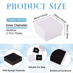 Подарочные коробки для хранения колец из фактурного картона с ромбами CON-TAC0001-07A