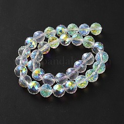 Прозрачные стеклянные бусины гальваническим пряди&nbsp;EGLA-N002-34D-H01