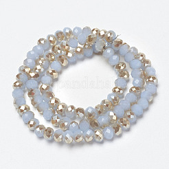 Стеклянные бусины с гальваническим покрытием &nbsp;EGLA-A034-J4mm-K06