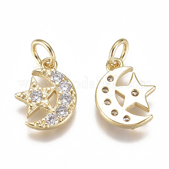 Латунные микро проложить кубического циркония подвески&nbsp;ZIRC-F111-20G