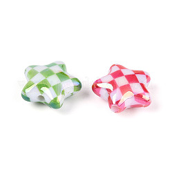 Непрозрачные акриловые бусины с УФ-покрытием&nbsp;MACR-N018-02