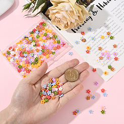 240 шт. 8-х цветные кабошоны из смолы сакуры&nbsp;FIND-SC0019-68