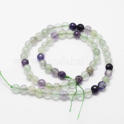 Природного флюорита бисер нитей&nbsp;G-G736-07-4mm