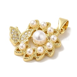 Покрытие стойки латунь микропаве прозрачные подвески из кубического циркония&nbsp;KK-P267-04A-G