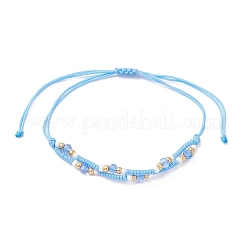 3 шт. регулируемые браслеты из стеклянных бусин&nbsp;BJEW-MZ00233