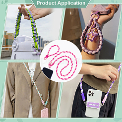 2 шт. шнур из полиэстера и спандекса для телефонного ремешка на руку&nbsp;HJEW-PH02163