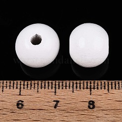 Круглые бусины из натурального дерева схима&nbsp;WOOD-A018-12mm-31