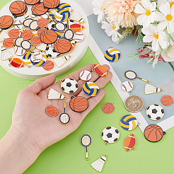 64 шт. 8 стиля подвески из сплава и эмали на тему спортивных товаров&nbsp;ENAM-ME0001-19