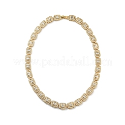 Латунные прямоугольные цепочки с микропаве из кубического циркония для женщин&nbsp;NJEW-C081-01G