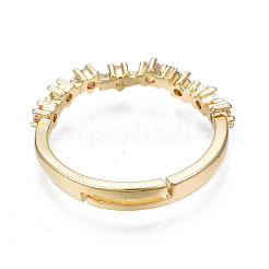 Изысканное регулируемое кольцо с цветком кубического циркония&nbsp;LS-RJEW-N035-059-NF