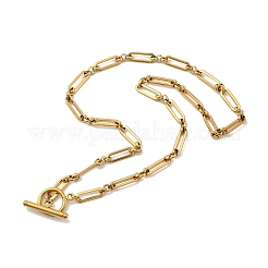 Цепочка с овальными звеньями из нержавеющей стали 304 толщиной 5 мм для женщин.&nbsp;LS-NJEW-A059-04G