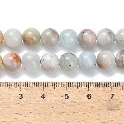 Природные Аквамарин бисер нитей&nbsp;G-F591-29A-8mm