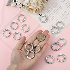 16 шт. Кольца пружинные со стразами из сплава&nbsp;FIND-SP0004-52B