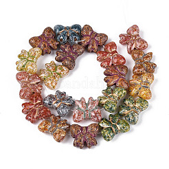 С напылением окрашенные прозрачные стеклянные бусинки&nbsp;GLAA-N061-05