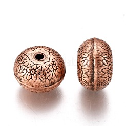 Сплавочные овальные бусины тибетского стиля &nbsp;PALLOY-F277-58R-RS